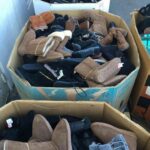 Assorted mix of winter boots pallets